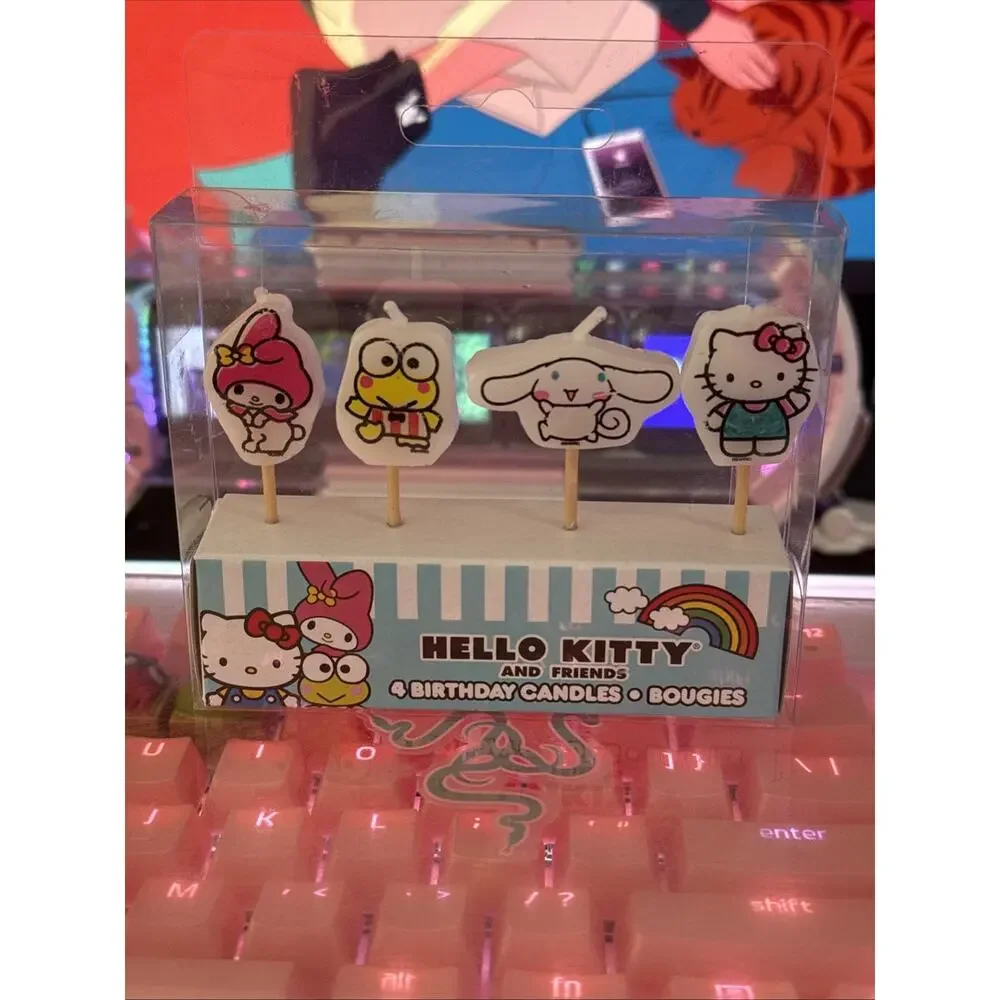 Sanrio Hello Kitty & Friends Birthday Candle 4 Pick Topper My Melody Keroppi